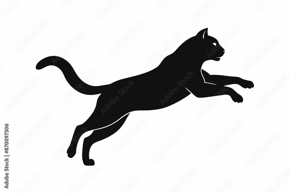 jumping cat silhouette vector illustration jumping cat silhouette vector illustration