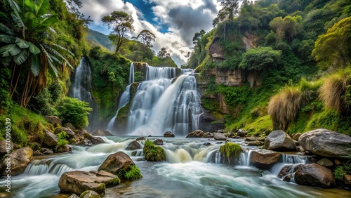 CAÍDA DE AGUA DEL RIÓ DERREPENTE , TINGO MARIA-PERU. photo