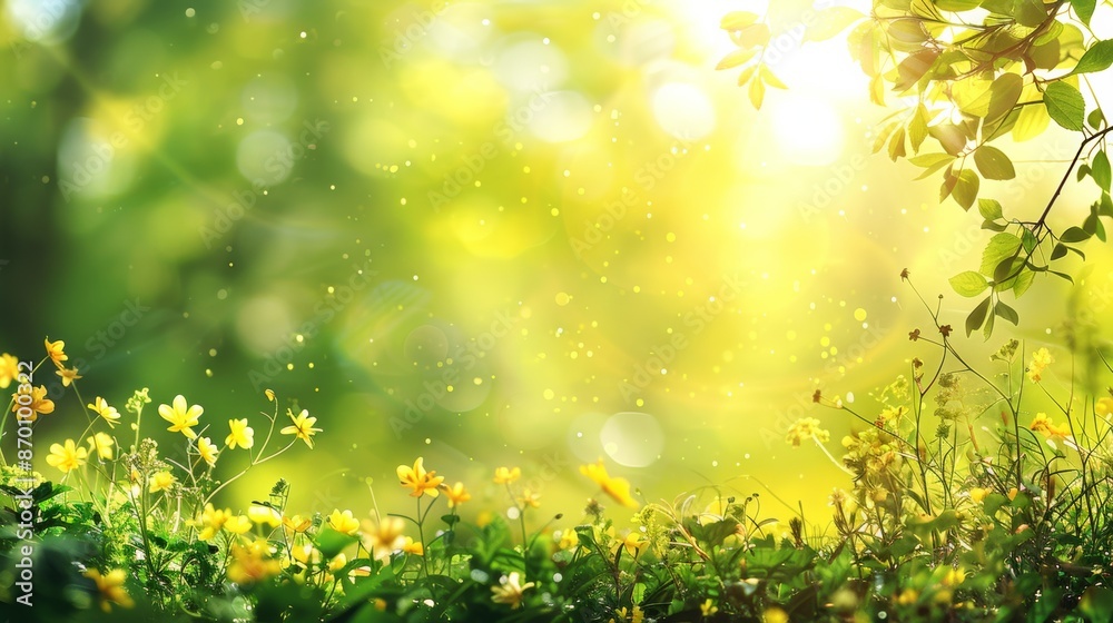 Yellow Background with Sunlight Illuminating Nature Yellow Background with Sunlight Illuminating Nature