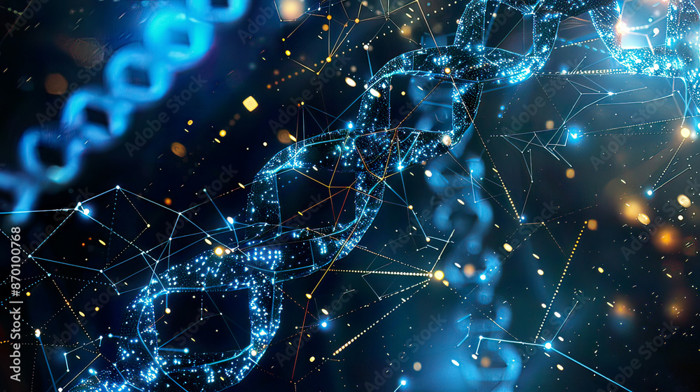 Abstract biotechnology vector background futuristic illustration of medicine technology network connection concept intricate digital design