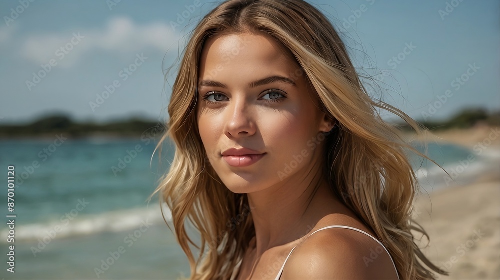 portrait of a woman in summer portrait of a woman in summer