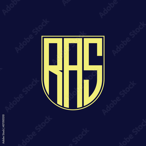 ras letter logo design