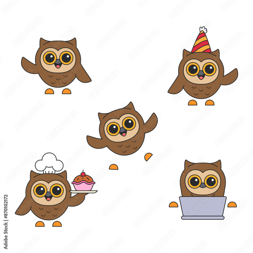 Fototapeta premium cute owl illustration