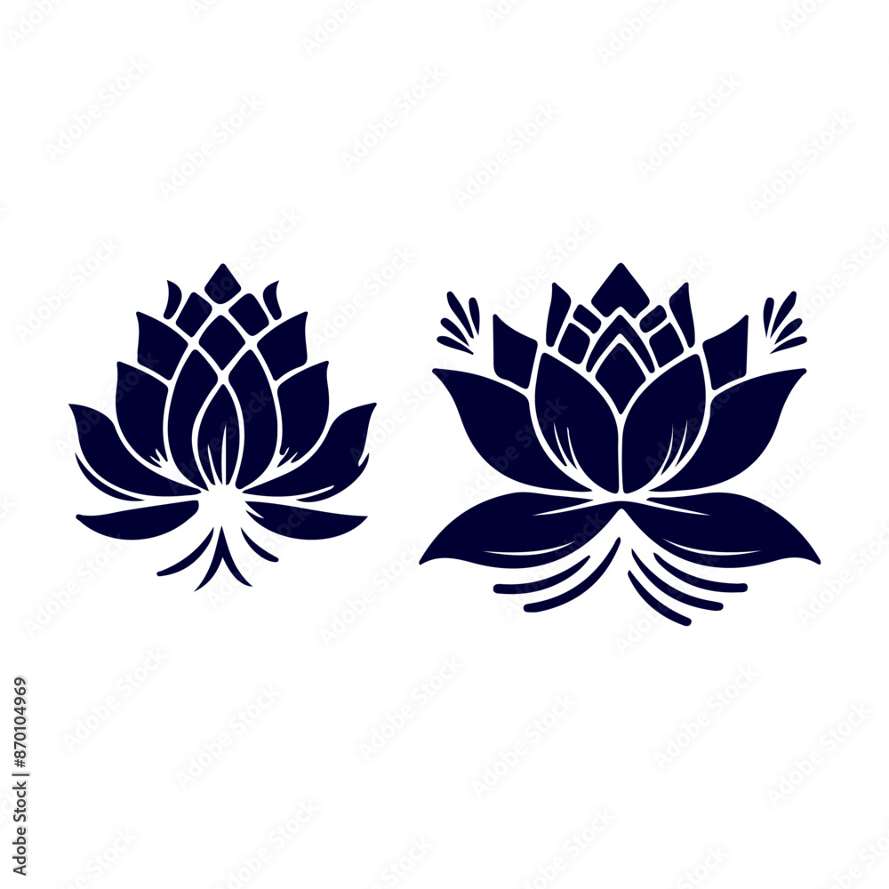Outline flower set for artistic designs. Outline flower set for artistic designs.