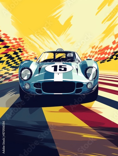 Vintage Racing Car Poster