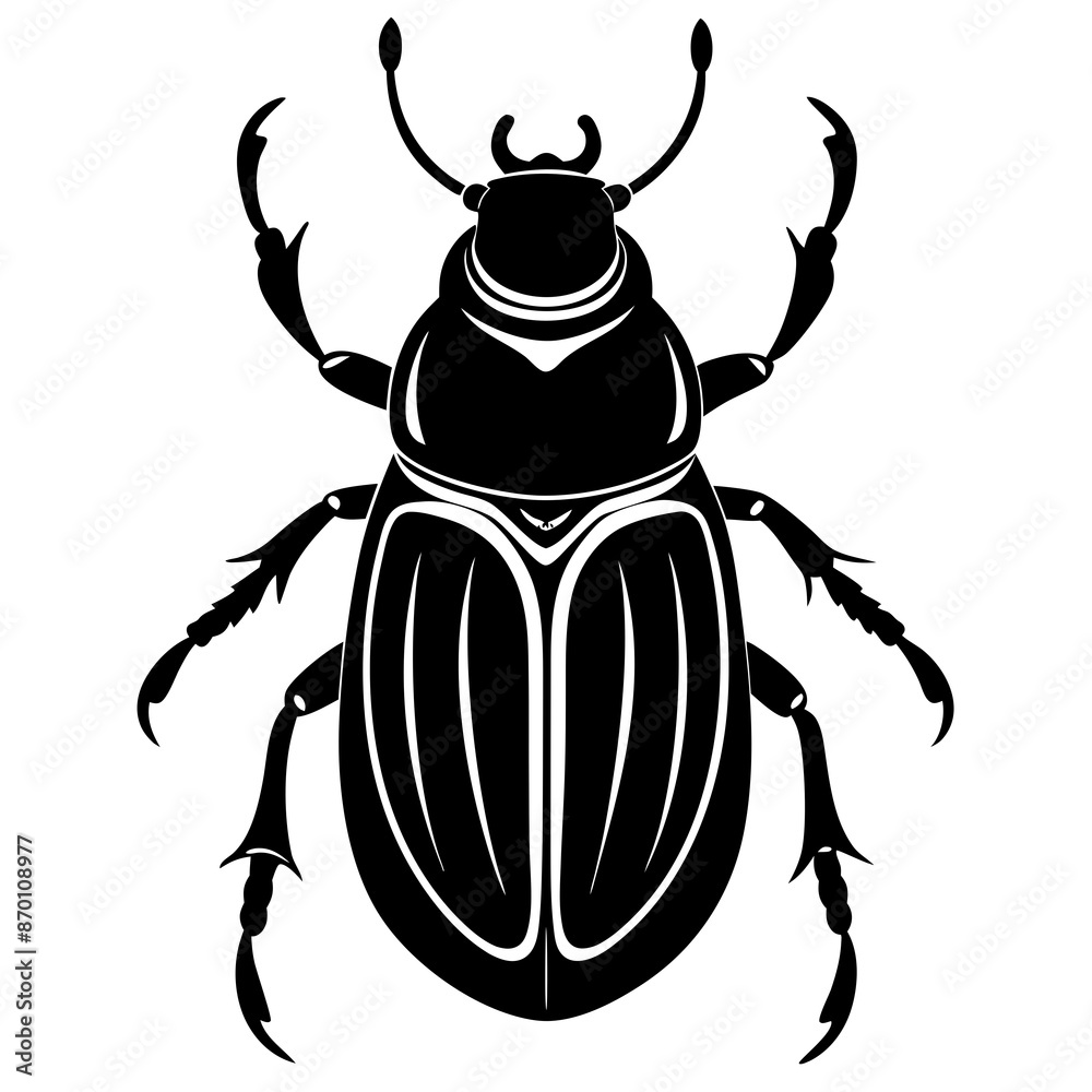 a cute beetle vector silhouette illustration a cute beetle vector silhouette illustration
