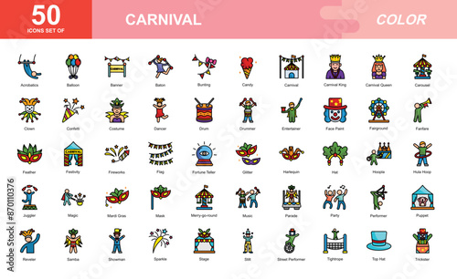 Carnival icon set