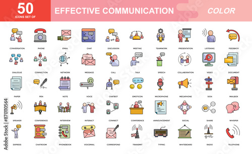 Communication icon set