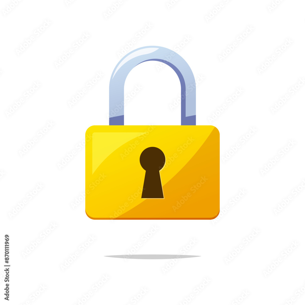 Padlock vector isolated on white background. Padlock vector isolated on white background.