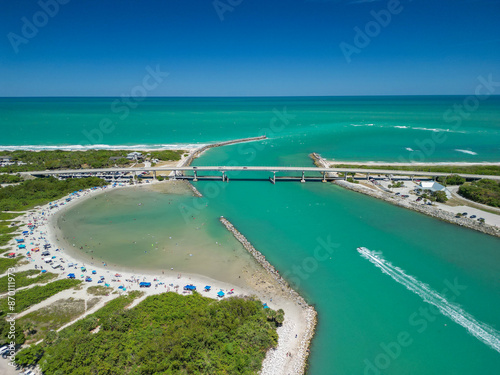 View over Sebastian Inlet lagoon in Brevard County on Florida's Space Coast