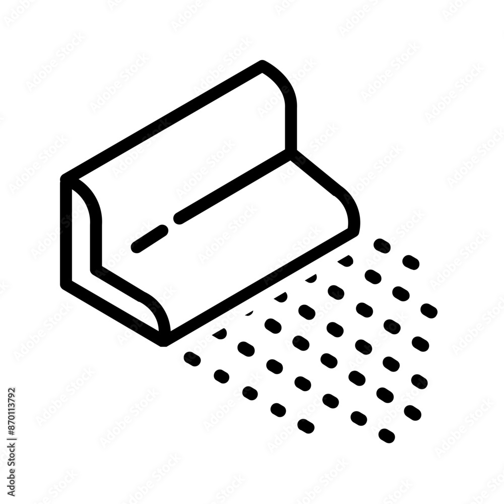 Vector black line icon for Baseboard