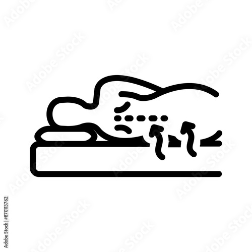 Vector black line icon for Pressure relief