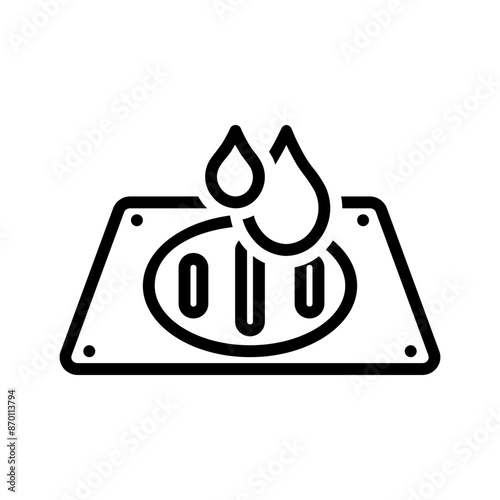 Εκτύπωση καμβά Vector black line icon for Drain