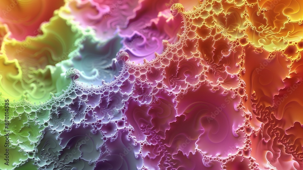 Complex fractal patterns in vibrant colors.