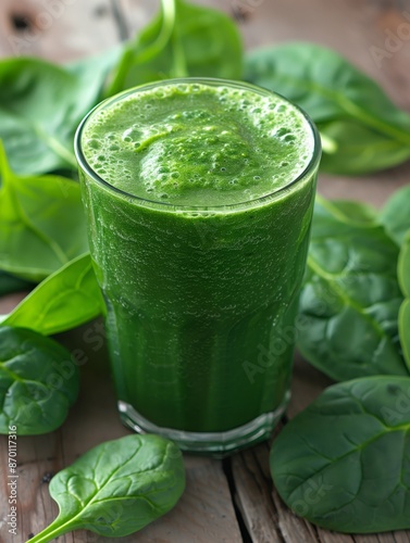 fresh green smoothie with mint