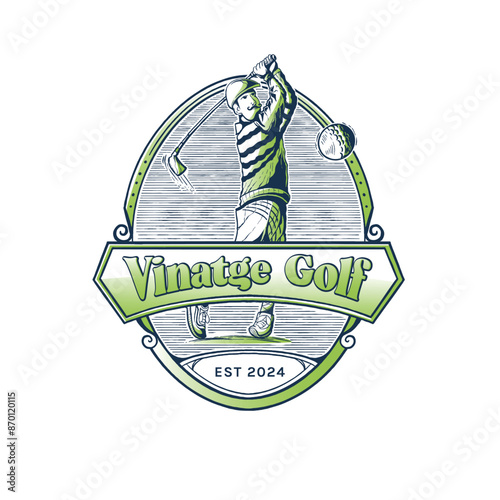 vintage golf logo