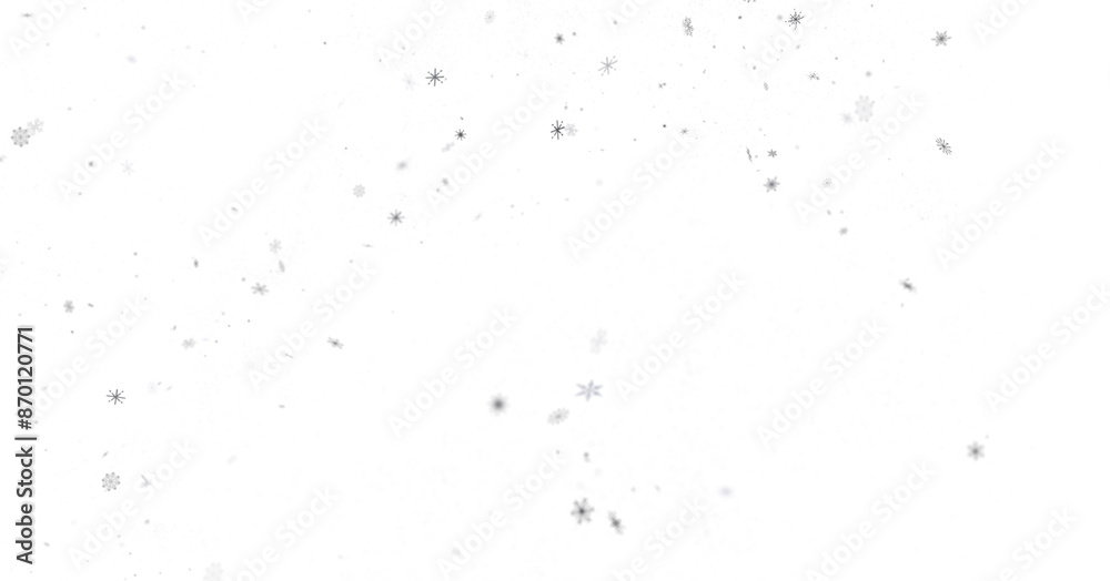 Snowflake Ballet: Exquisite 3D Illustration of Descending Festive Snowflakes in Motion Snowflake Ballet: Exquisite 3D Illustration of Descending Festive Snowflakes in Motion