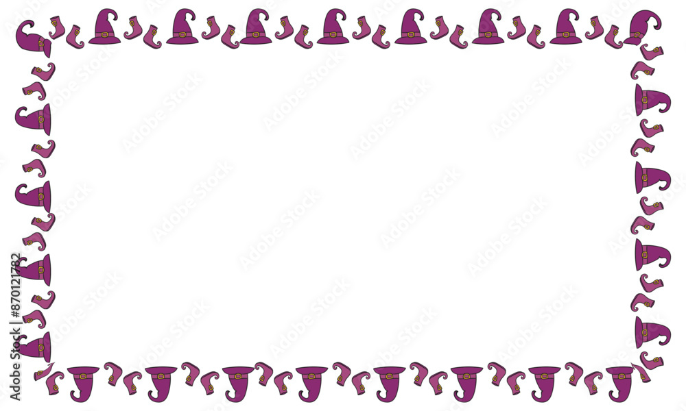 Hand drawn halloween frame template design Hand drawn halloween frame template design