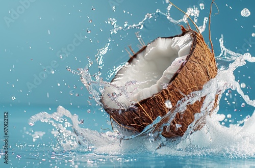 Coconut Splashing In Water