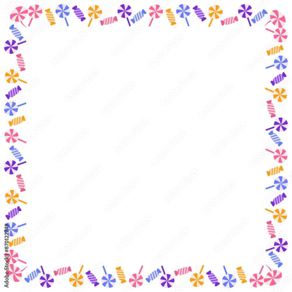 Obraz premium Hand drawn halloween frame template design