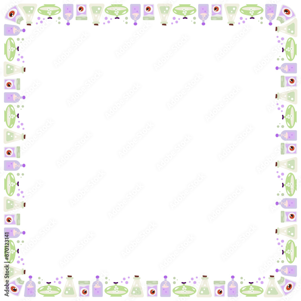 Hand drawn halloween frame template design Hand drawn halloween frame template design