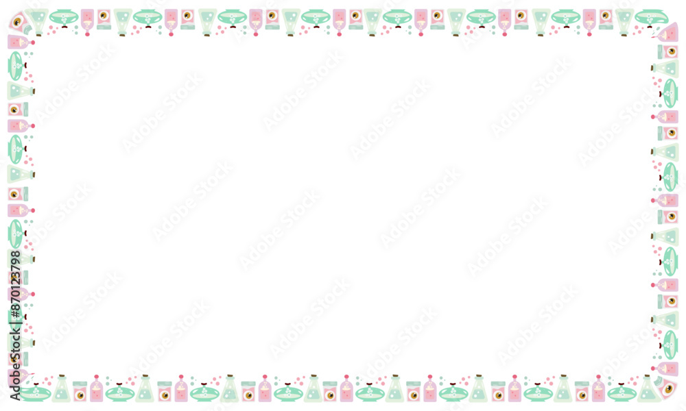 Hand drawn halloween frame template design