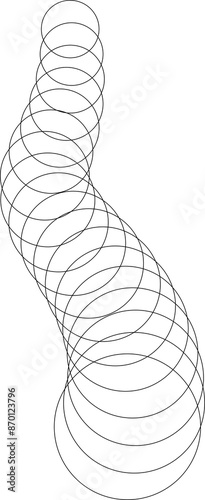 Circle line curve flowing dynamic pattern. Futuristic technology concept