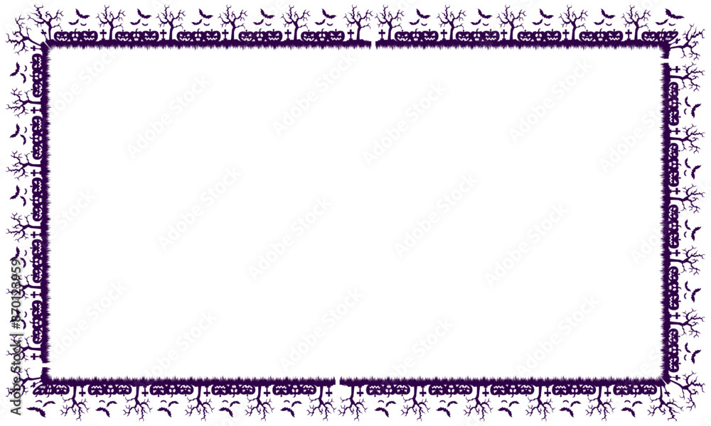 Hand drawn halloween frame template design Hand drawn halloween frame template design