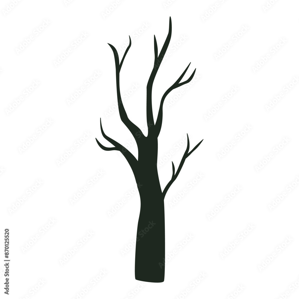 Halloween dead tree silhouette illustration Halloween dead tree silhouette illustration