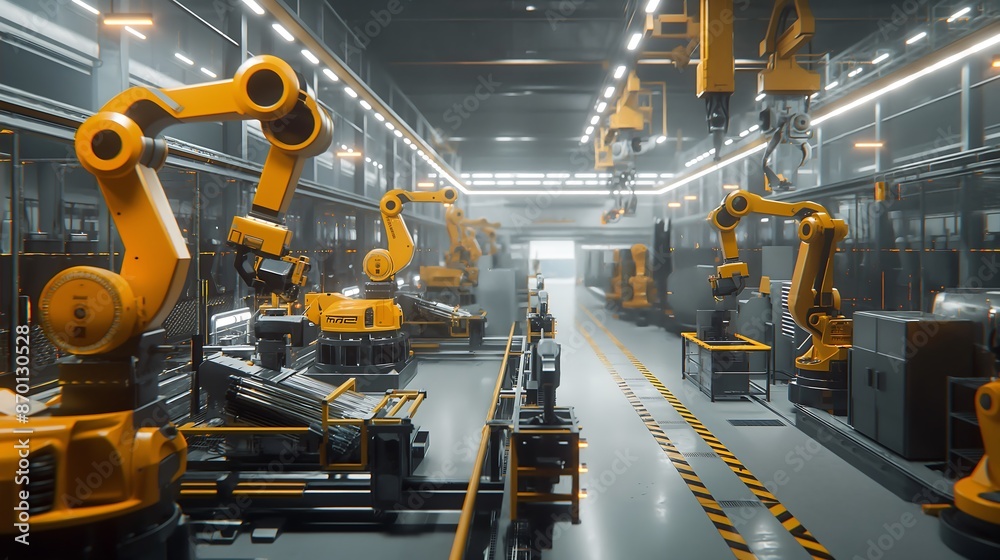State of the Art Manufacturing Facility with Precision Robotics and AGVs Demonstrating Efficient Automated Assembly Lines State of the Art Manufacturing Facility with Precision Robotics and AGVs Demonstrating Efficient Automated Assembly Lines
