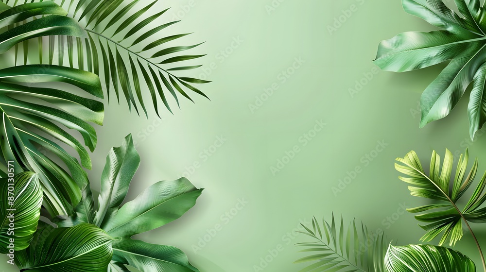 tropical leaf background with copy space tropical leaf background with copy space