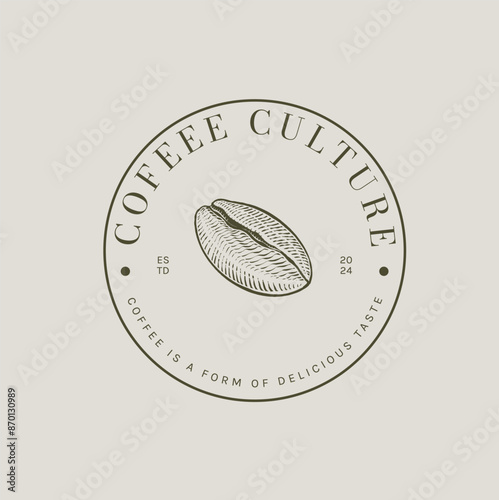 vintage coffee bean logo