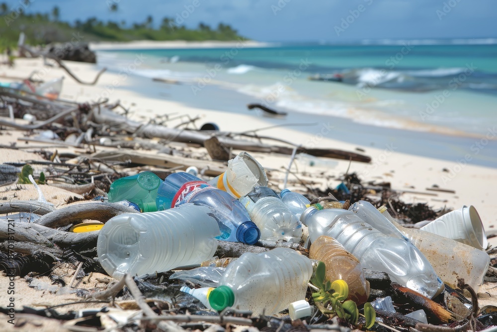 Plastic Pollution on a Pristine Beach