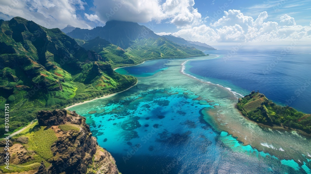 Fototapeta premium Every corner of the world holds its own unique beauty, from towering mountains to expansive oceans and everything in between.