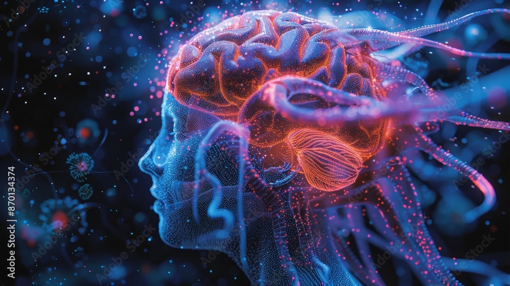 Advanced Brain Imaging Display Showcasing Detailed Neural Structures for Cutting-Edge Neuroscience Research Advanced Brain Imaging Display Showcasing Detailed Neural Structures for Cutting-Edge Neuroscience Research