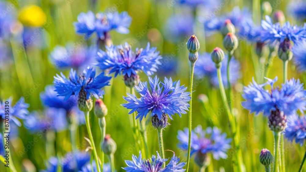 cornflowers in summertime banner background cornflowers in summertime banner background