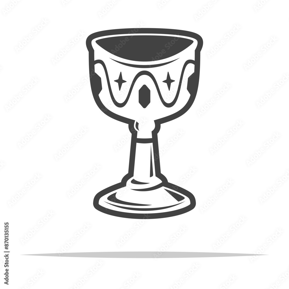 Antique goblet icon transparent vector isolated Antique goblet icon transparent vector isolated