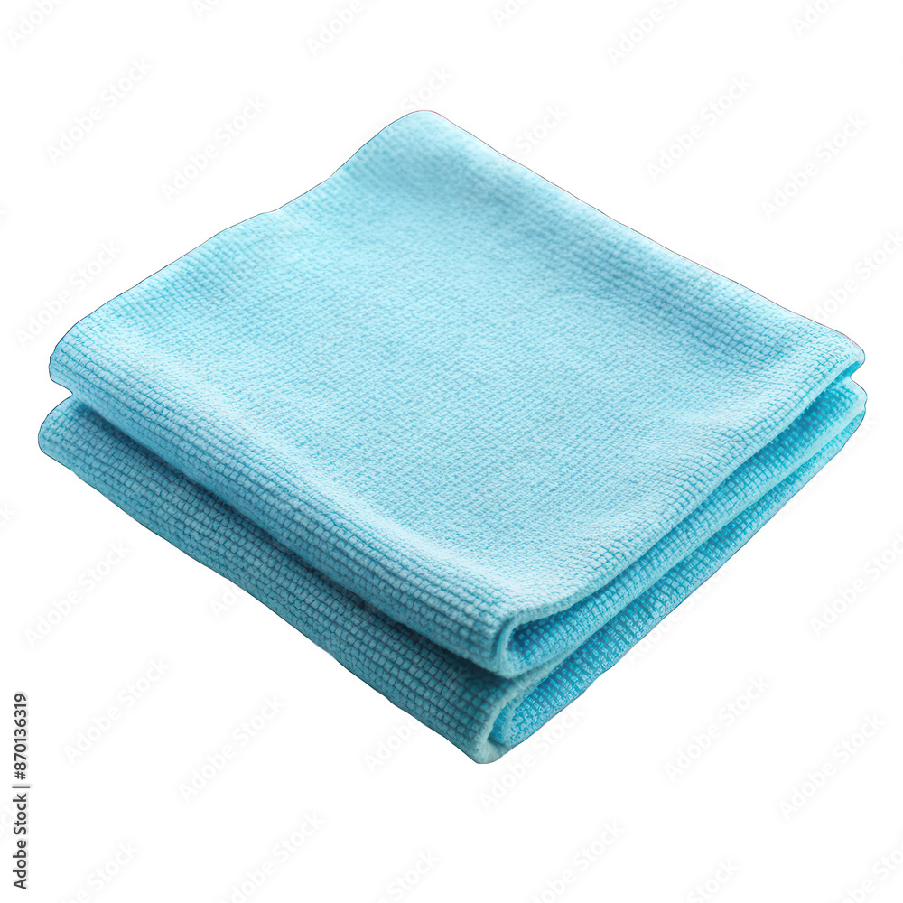 Light blue deep cleaning cloth for stubborn isolated on transparent background Light blue deep cleaning cloth for stubborn isolated on transparent background