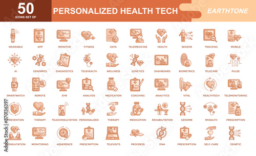 Health Tech icon set
