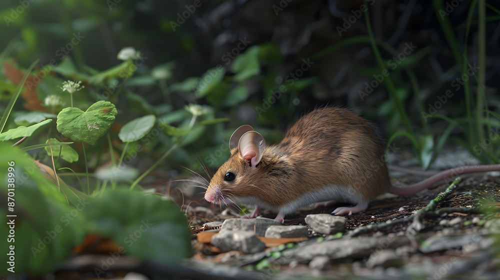 Field Mouse. isolated. striped field mouse. Field Mouse. isolated. striped field mouse.