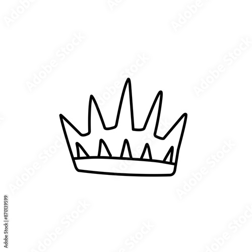 Crown doodle icon