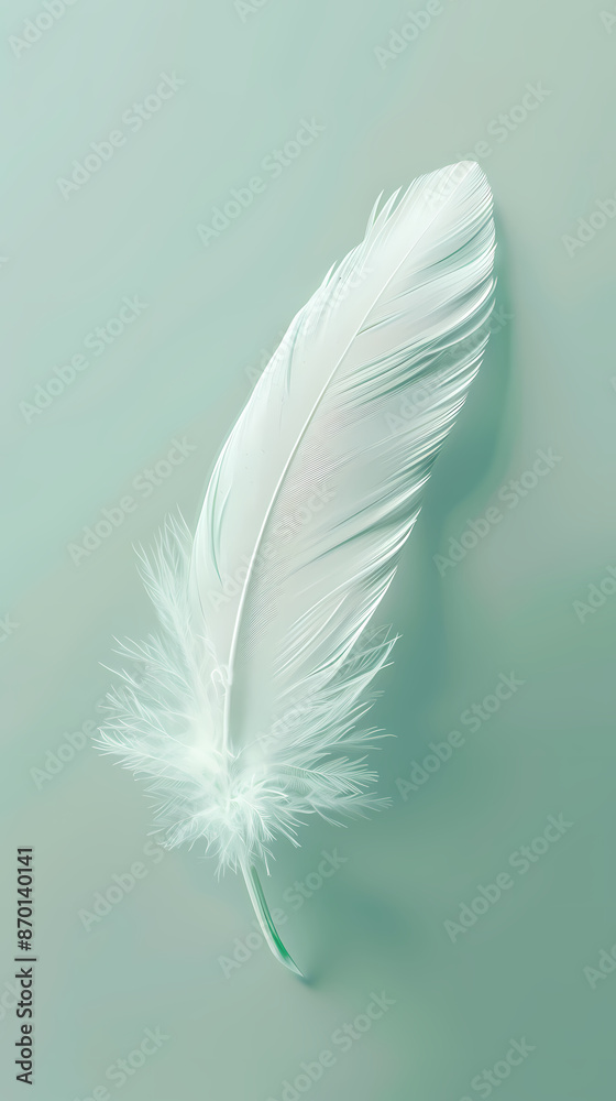 Obraz premium White feathers, copy space concept