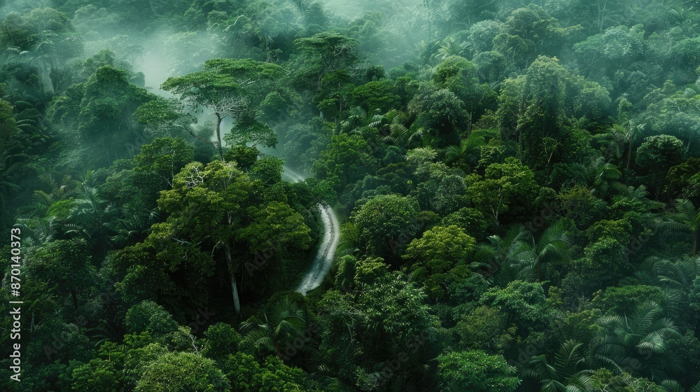 A dense forest with a clear path winding through, representing clarity and direction amidst chaos. A dense forest with a clear path winding through, representing clarity and direction amidst chaos.