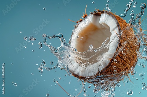 Coconut Splashing In Water