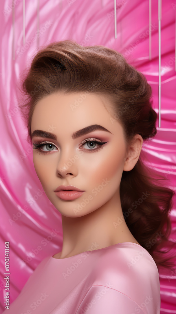 portrait of a woman with eyebrows and eyelashes