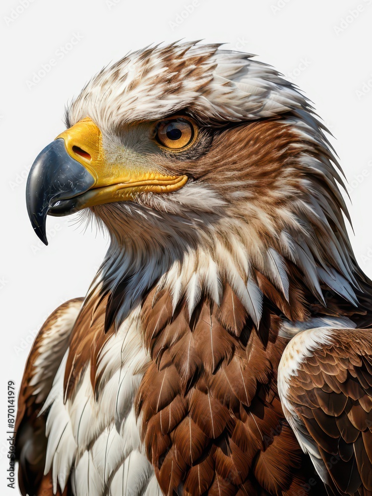 Close-Up Portrait of a Majestic Eagle with a Sharp Gaze. Close-Up Portrait of a Majestic Eagle with a Sharp Gaze.