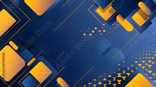 blue and yellow modern geometric background