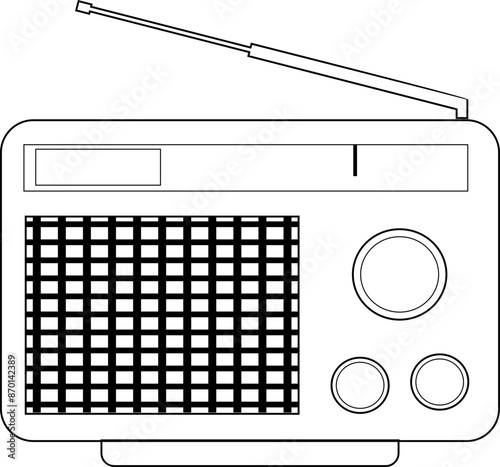 Radio Stereo Outline
