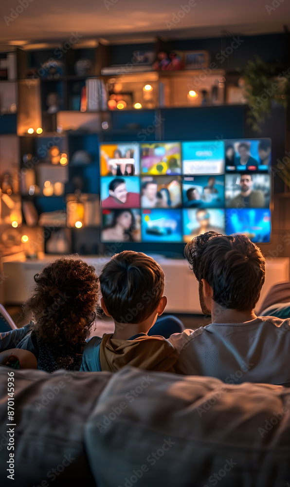 TV and the digital era as streaming channels redefine home entertainment.Transformation of TV watching as online streaming platforms.
TV and the digital era as streaming channels redefine home entertainment.Transformation of TV watching as online streaming platforms.