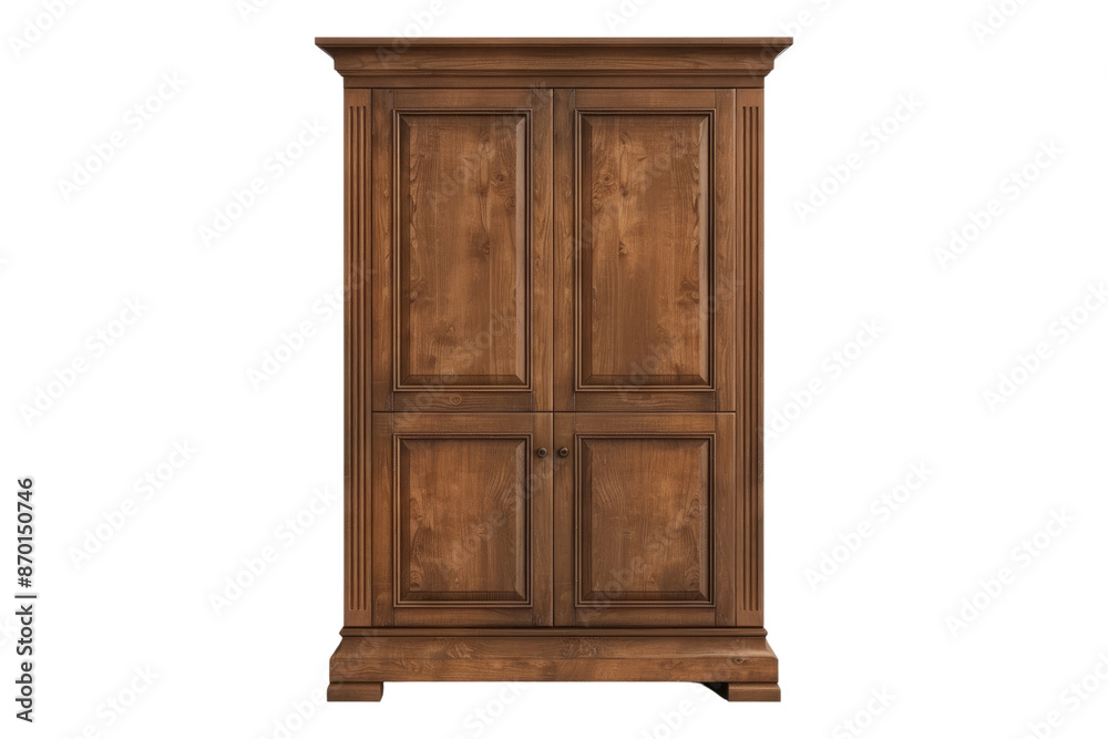 Brown close cupboard isolated on transparent background Brown close cupboard isolated on transparent background